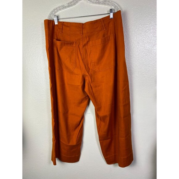 Anthropologie Orange Wide Leg Pants - Picture 16 of 16